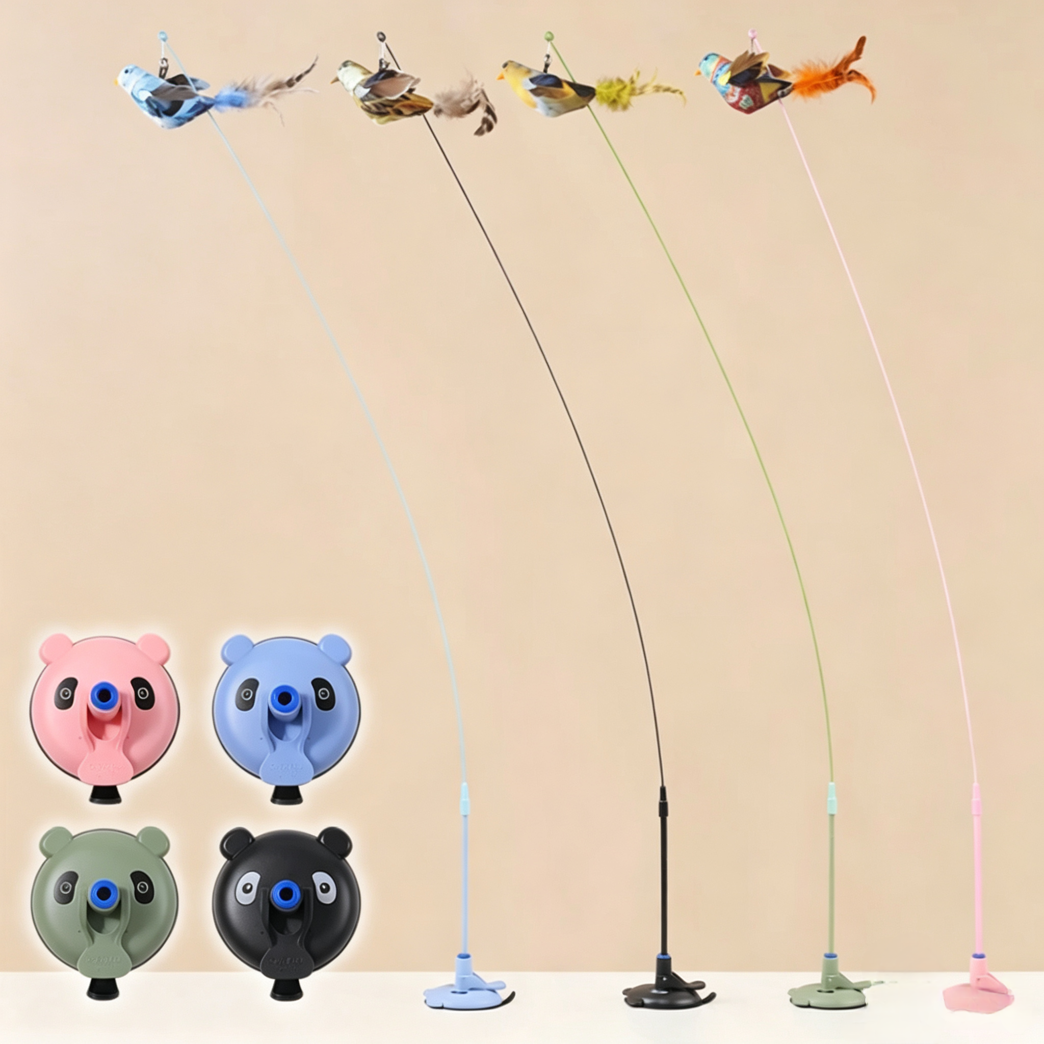 Suction Cup Cat Teaser – Self-Play Interactive Wand