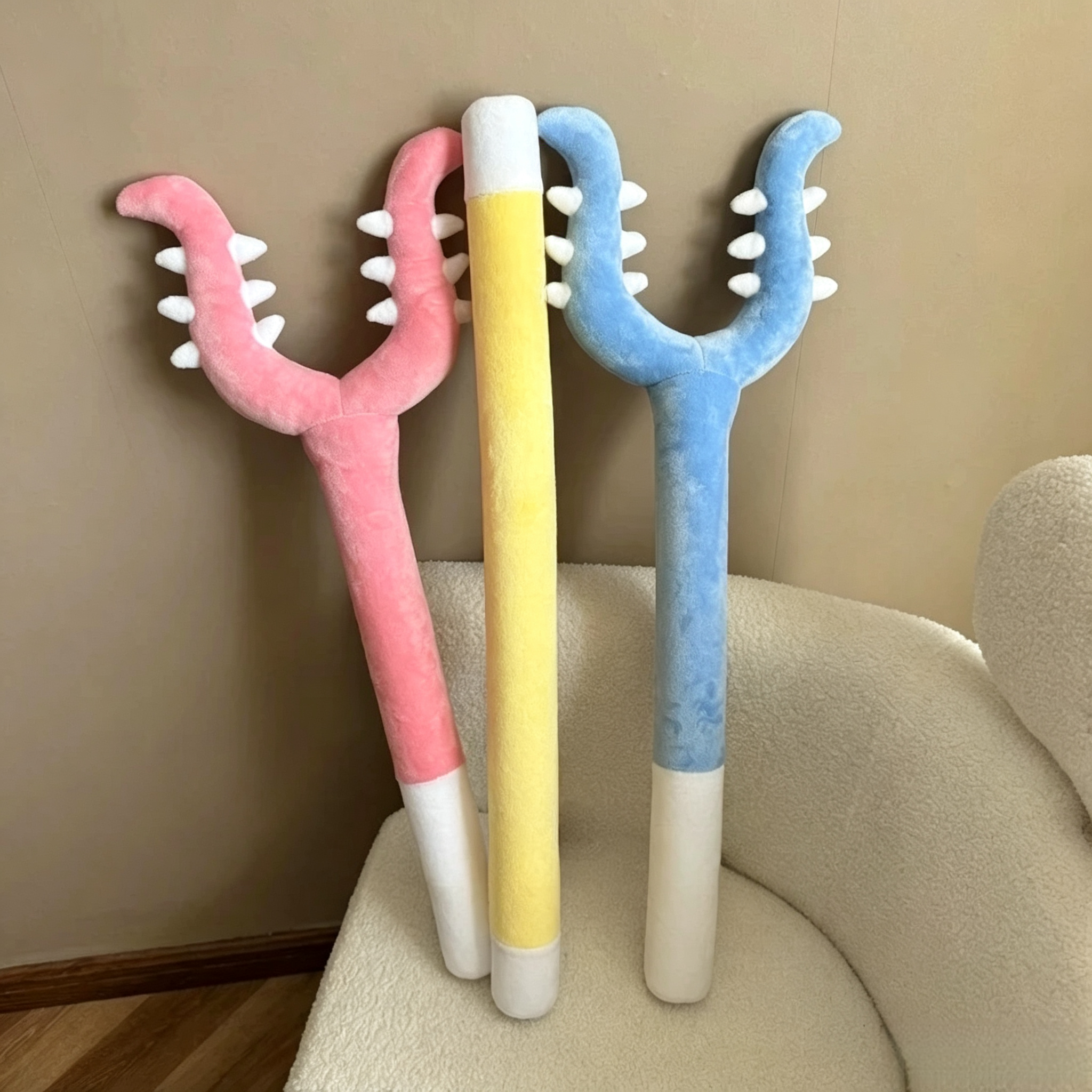 Long Reach Plush Cat（dog)Teaser Wand Toy