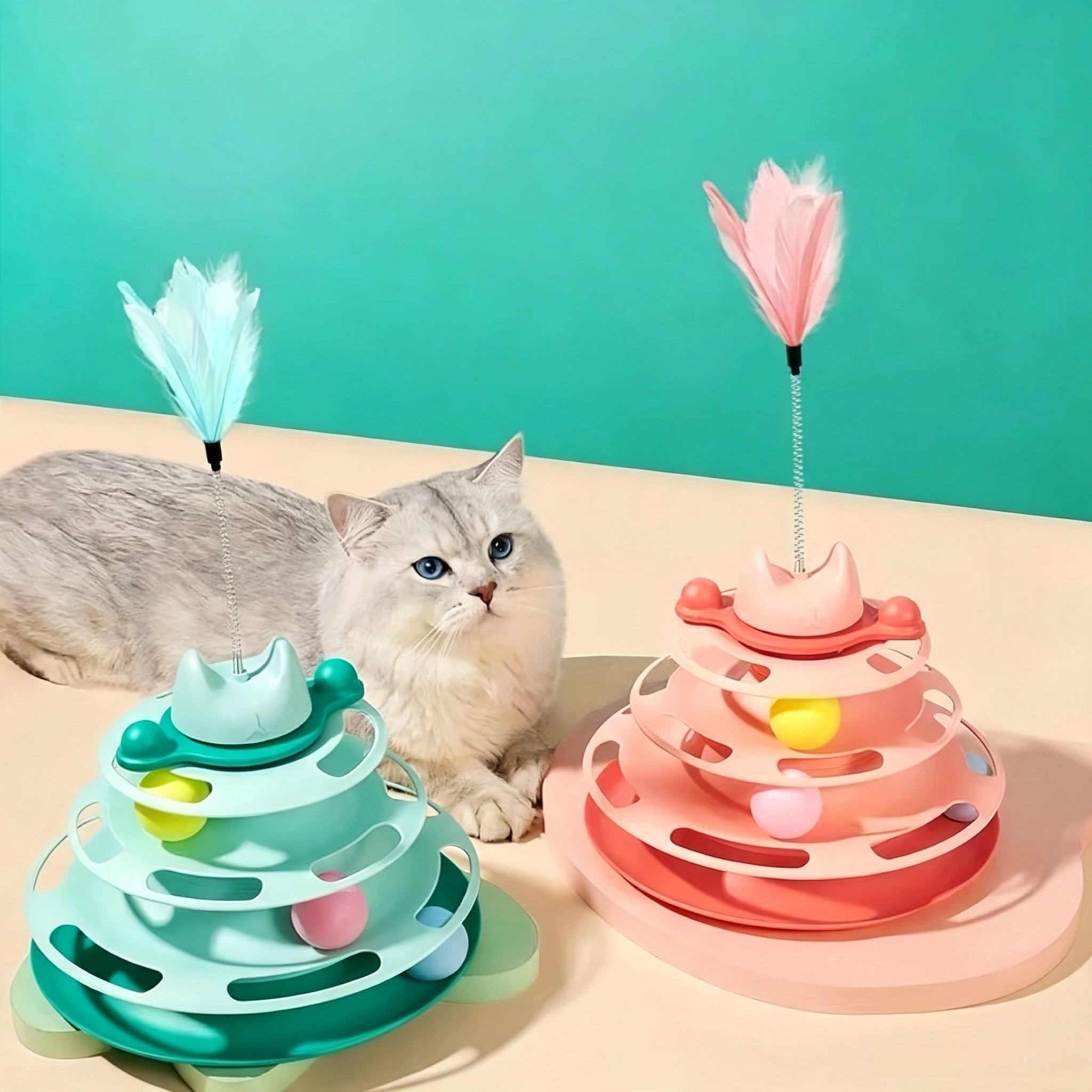 Cat Spin Fun Interactive Toy