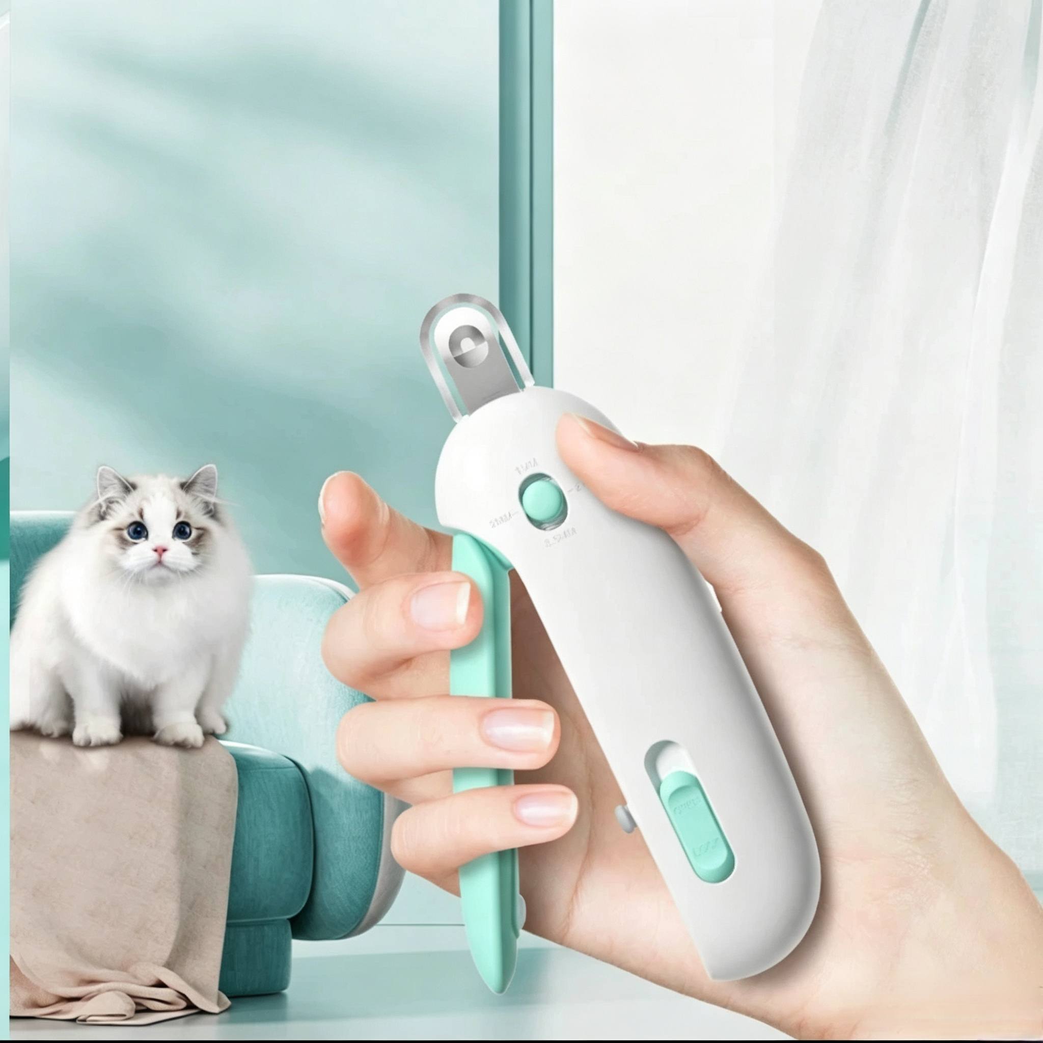 Pet Nail Clippers – Safety Guard Hole Design for Cats