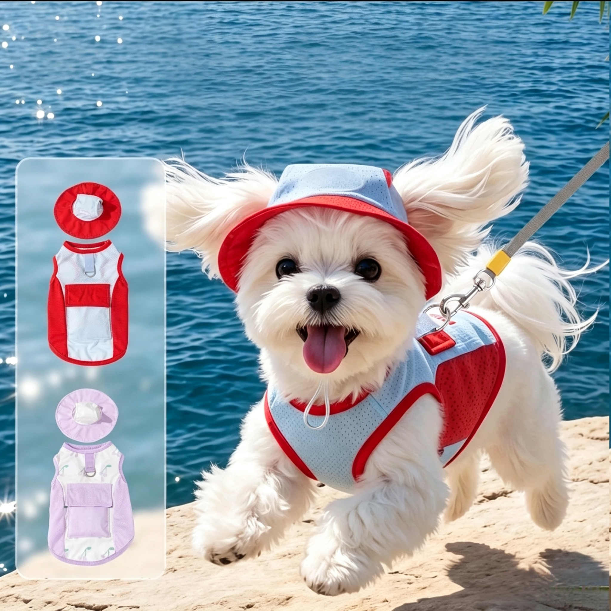CozyPocket Summer Pet Vest – Color Block Breathable Dog Shirt with Pocket Design