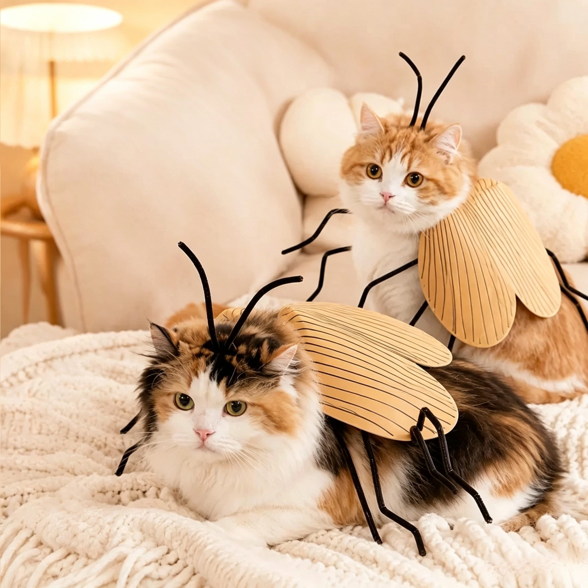 DIY Spicy Cockroach Cat Costume Kit - Handmade Pipe Cleaner Craft Set