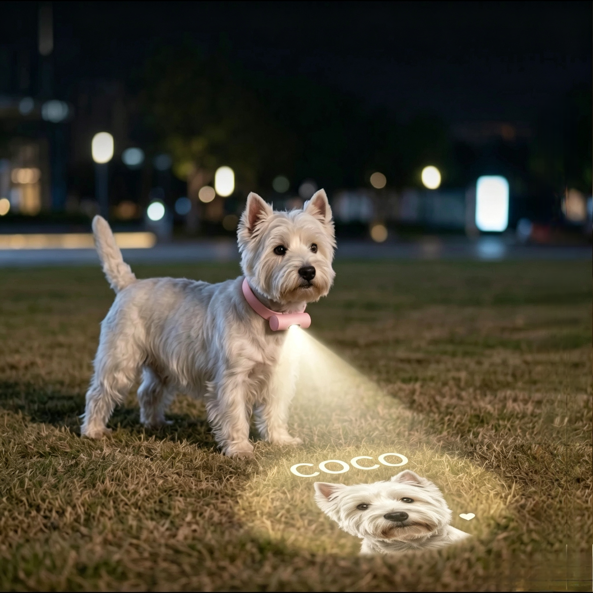 Personalized LED Dog Collar – Custom Name & Photo Light Up Collar
